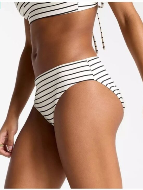 CALIA by Carrie Underwood Other - CALIA Core Mid Rise Swim Bottom XL White Blue Stripe Mesh NWT